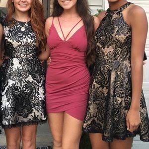 Black & Tan homecoming dress